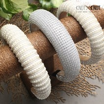[KNOTXKNOT] 셀프 웨딩 진주 앤 크리스탈 헤어밴드