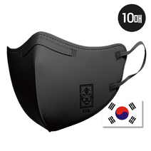 진짜 국가대표가 쓰는 국가대표마스크 KF94 새부리형 화이트/블랙/그레이. 카타르 응원 국가대표축구팀 KFA, 블랙, 10매