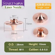 용접부품 교체 팁 용접 자재 액세사리 Startnow HANS 레이저 커팅 노즐 Precitec Raytools WSX CNC 기계 HSG 파이버 커터 용 크롬 도금, 2.5+S28-B-15-S