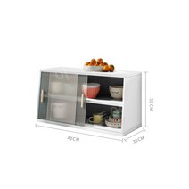 미니 그릇장 유리 그릇 수납장 장식장 주방 서랍장, 40cm-스완화이트
