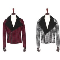 세련된 체크무늬 겨울블레이져점퍼 일상패션 캐주얼룩