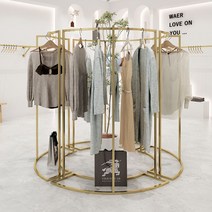 의류 매장 쇼핑몰 옷가게 원형 회전 진열대 전시 행거, H175x135CM