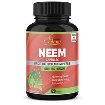 OrganicCadane Neem Leaves Powder= 님 잎 파우더 2250mg 120정