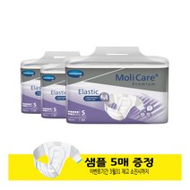 몰리케어 엘라스틱 8D S 26매 3팩1박스 장애인기저귀 성인용 청소년 기저귀 산모용 요실금, S(소중형)2356ml