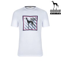 아다바트화이트 남성 골프반팔티 A8M MTS179 화이트 라운드티