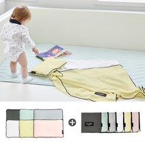 [보니타베베] 코다 신생아 2종 A세트 (짱구베개+머슬린블랭킷S), 민트/옐로우