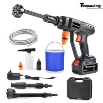 Tecpacking 독일 충전 고압 무선 세척기 고압세차기 휴대용 15000mAh 큰배터리, 배터리 1개+공구함