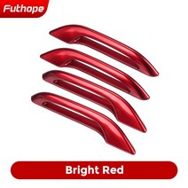 자율주행 테슬라 모델 3 Y 자동차 회사 부동액 수정 액세서리에 대 한 4pcs Futhope 본딩 도어 핸들 보호 커버, [05] 4PCS Red