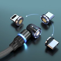 옵시디언 100W 18W 마그네틱 자석 초고속충전 데이터전송 휴대폰 USB케이블, 1m(스윙 18W)