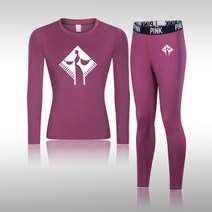 겨울 스노우 스포츠 여성 사우나 의류 빠른 건조 열 속옷 압축 요가 운동 체육관 휘트니스 러닝 슈트 스키, 04 2-piece long sleeve_03 L