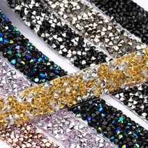 큐빅 테이프 공예 수예 diy 스티커 리폼 가방 스톤 반짝이 블랙 실버 핑크 크리스탈 모자, 10mm, 골드 로즈