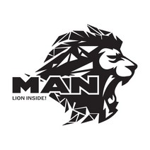 만 트럭 스티커 MAN Lion, A_type, 골드, 1개