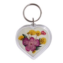 [1인수업재료]압화 아크릴 열쇠고리/하트/만들기수업체험패키지, 블루