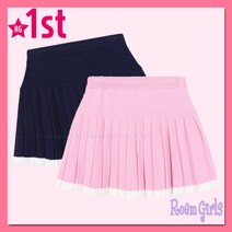 로엠걸즈 1st [ Best ] 심플한 주름 니트 테니스 스커트 핑크 네이비 입학 스쿨룩 여아 치마