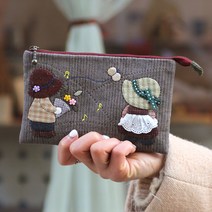 [바이핸즈] diy키트 가방만들기 재료 가방 패키지 퀼트 - 보넷 프로포즈 파우치, 1개