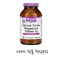 블루보넷 칼슘 시트레이트 마그네슘 비타민D3 망간 180정, 건기식 180정, 1개