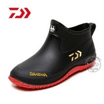 갯벌장화 2023 Daiwa 패션 정원 작업 신발 레인 슈즈 짧은 부츠 주방 미끄럼 방지 신발 로우탑 야외 스포츠 낚시, 43 Thanks, On the picture 3