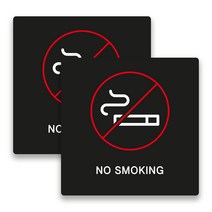 애드몬스터즈 안내표지판 15-15(cm), 금연구역 B(검정), 2개