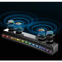 블루투스 사운드바 스피커 디지털 시계 LED라이트 SH39 SOUNDBAR SPEAKER, B모델-블랙
