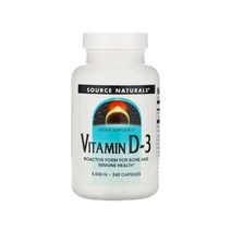 소스네추럴 비타민 D3 5000IU 240캡슐 Source Naturals Vitamin