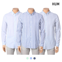 [흄] [HUM][HUM]유니)코튼린넨 11스트라이프 셔츠(FHNECSL704P)