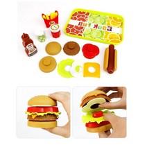 3살 어린이집 햄버거핫도그 소꿉놀이세트 흥미유발 소꼽놀이 언어발달 돌봄