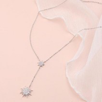 아트리아 아트리아 눈꽃 드롭 Y자 목걸이 MSMNEFR0002WH 뉴코아 괴정점 NC