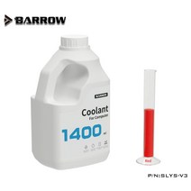 barrow 배로우 pc 냉각수 1400ml 컴퓨터 수냉 특수 농축 콜드 액체 부식 방지 탈 이온 열 유체 slys v3 수냉 커스텀, 빨간색, 08 Red
