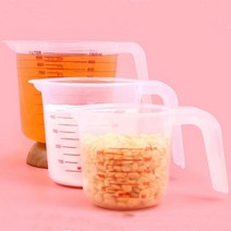 계량컵 3종 세트 투명 비이커 PP 플라스틱 비커 홈 베이킹 이유식 분유 손잡이 눈금, 1, 본상품선택