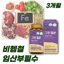 임산부 철분 철분제 비헴철 영양제 유산균철분 헤모글로빈 약 3개월분