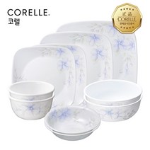 [코렐] 보라꽃 사각 2인 10P 홈세트, 상세 설명 참조