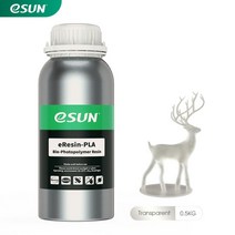 esun 식물 기반 405nm 생분해 성 pla 수지 광자 lcd 3d 프린터 인쇄 재료 uv 경화 수지 0.51kg 액체 수지, 클리어-0.5kg, 협력사, 21 Clear-0.5kg