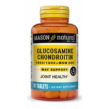 Mason Naturals 플렉시 조인트 글루코사민 콘드로이틴 플러스 MSM 500 타블렛, 90개입, 1개