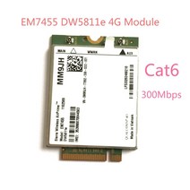 인터넷 모뎀 와이파이MC7455 DW5818 WVKCG LTE 4G 카드 미니 PCI-E FDD-LTE 모듈 Dell 노트북 WWAN 용 Cat6, 한개옵션0