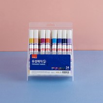 아주문구 동아연필신제품유성매직24색 둥근닙24색, 색상, 수량