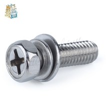 특수볼트Gb9074.13 304 스테인레스 스틸 크로스 헤드 외부 육각 3 조합 나사 M4 M5 M6 M8 볼트 6 각 결합, 03 M5 50pcs_10 14mm
