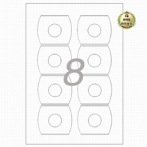 라이브잇 폼텍 미니 CD 광택 전산 라벨지 PS-3672 10p, 3개, 8칸