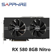 그래픽 카드 GPU Radeon RX580 GME 8GB 사파이어 RX Nitro AMD 비디오 마이닝 ETH 29 + MH/s 데스크탑 PC, 01 S-RX580-8GB-Nitro