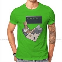 코딩로봇 프로그래머 컴퓨터 코드 I am Root T 셔츠 클래식 그래픽 Tshirt 대형 o-넥 반팔, 07 green_04 XL