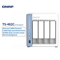 서버컴퓨터 나스서버 NAS구축 NAS 서버 장비 QNAP TS-462C 4 베이 네트워크 스토리지 내장 2.5G 포트 프라이빗 클라우드 (TS-451D 업그레이드 버전), 01 None HDD