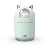 온에어 조명 라이트 고양이 램프 전기 가습기 아로마 오일 디퓨저 300ml 다채로운 색상의 쿨 미스트 분무, 02 브라운