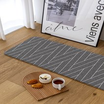 주방 매트 발 싱크대 씽크대 요가 현관, 더블헤링본차콜