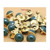 캔디 컬러 메탈 하의 버튼 ss-631 바느질 10mm 로트당 40 개, Dark green