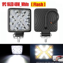 LED 작업등 144W 177W LED 바 936V 자동차 트럭 보트 트랙터 4x4 Atv 오프로드 스포트라이트 LED 헤드 라이, 한개옵션1, 13 1PC 16LED 48WW