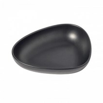 북유럽 린드 DNA 커브 딥접시 그릇 플레이트 19x22 cm 블랙