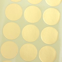 페이퍼포레스트 봉합 스티커 원형 초대 카드 금색 은색 링 봉투 스티커 30개, 1매입