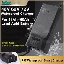 전기 자전거 스쿠터 오토바이의 액체 납산 배터리 48V 60V 72V 방수 충전기 4A 6A 8A 12Ah 20Ah 30Ah 50A 60Ah, [01] 48V40Ah-55Ah battery, [01] EU 220V