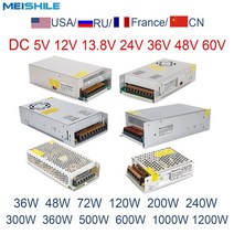 360w 480w 600w dc12v 50a 25a 12.5a 24v 36v 48v 60v led 드라이버 스위칭 전원 공급 장치 smps 110220vac 변압기 모니터링 cct, 5v, 1200w, 110220v±15
