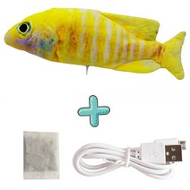 강아지전기장판 고양이 USB 충전기 장난감 물고기 대화형 전기 플로피 현실적인 애완 동물 씹는 물린 애완동물 용품 개, [09] JUMP Cable And Mint