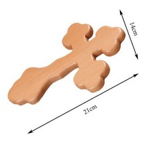 나무 십자가 목걸이 기독교 펜던트 홈 장식 수제 공예 장식품 1 개 412089, Wood Color Cross